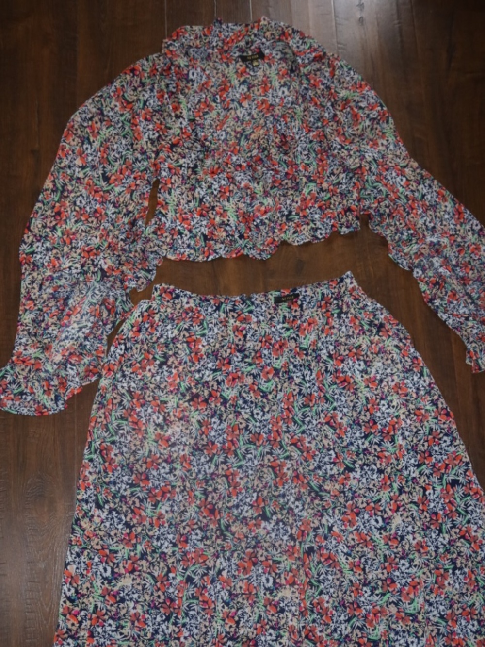 AFRM cropped set and pants set